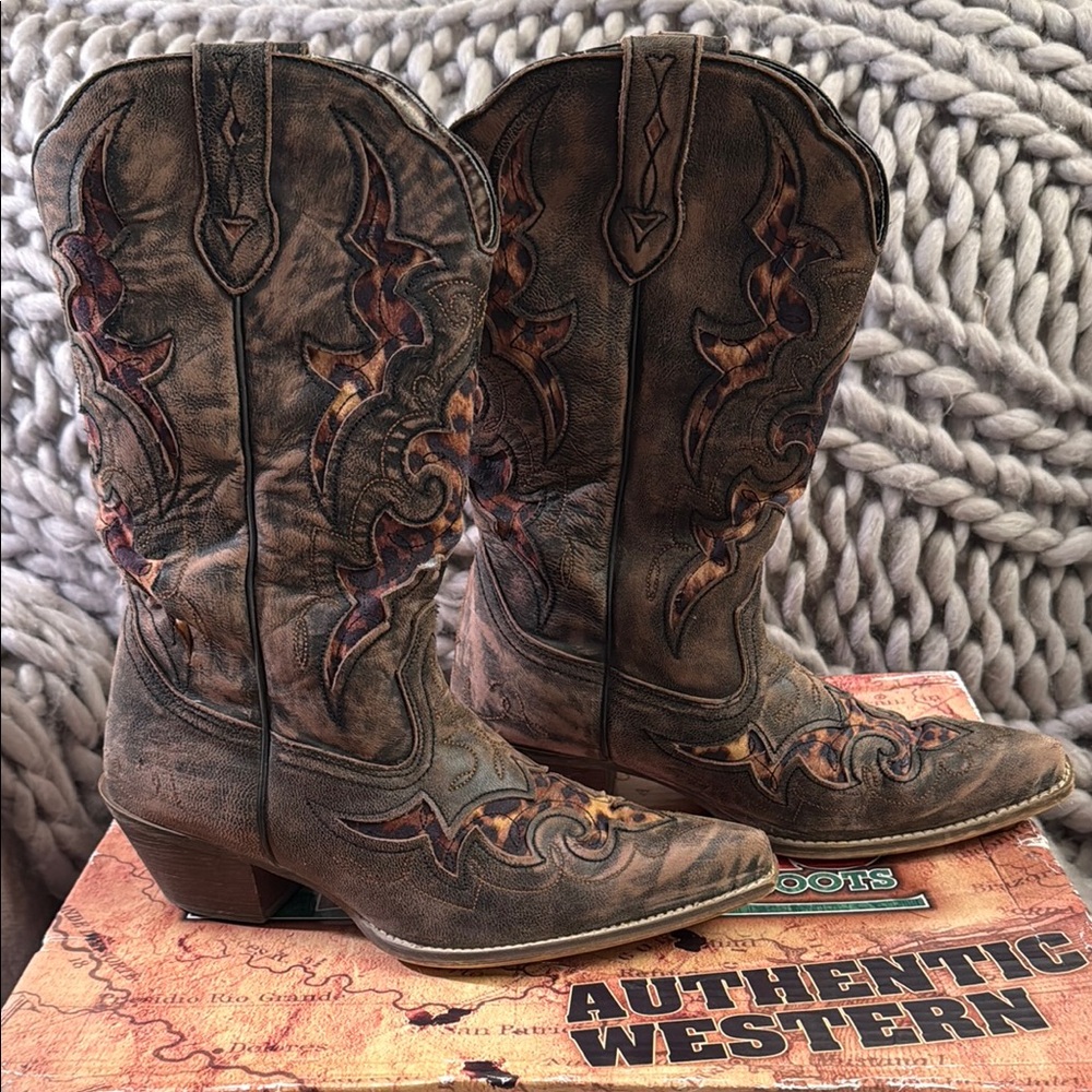 Laredo Distressed Tan Western Boots